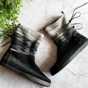 Toms | Nepal Black Suede Mixed Media Boots